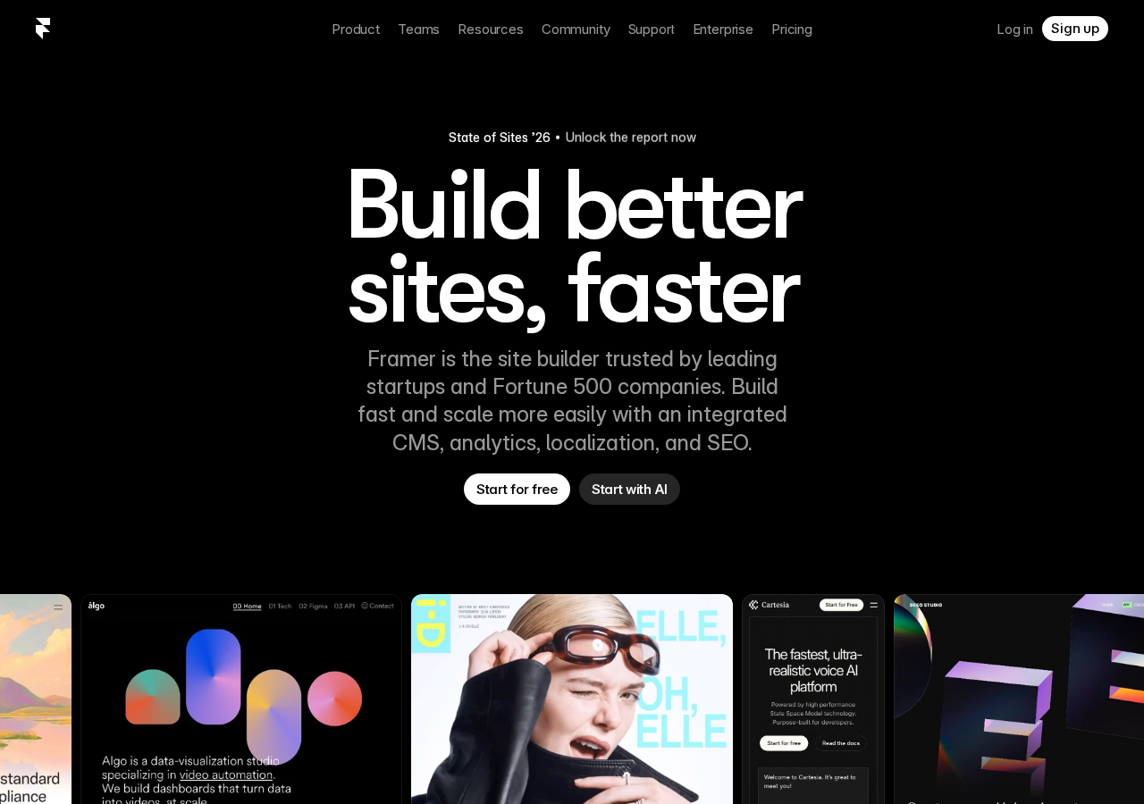 Framer AI page generation interface